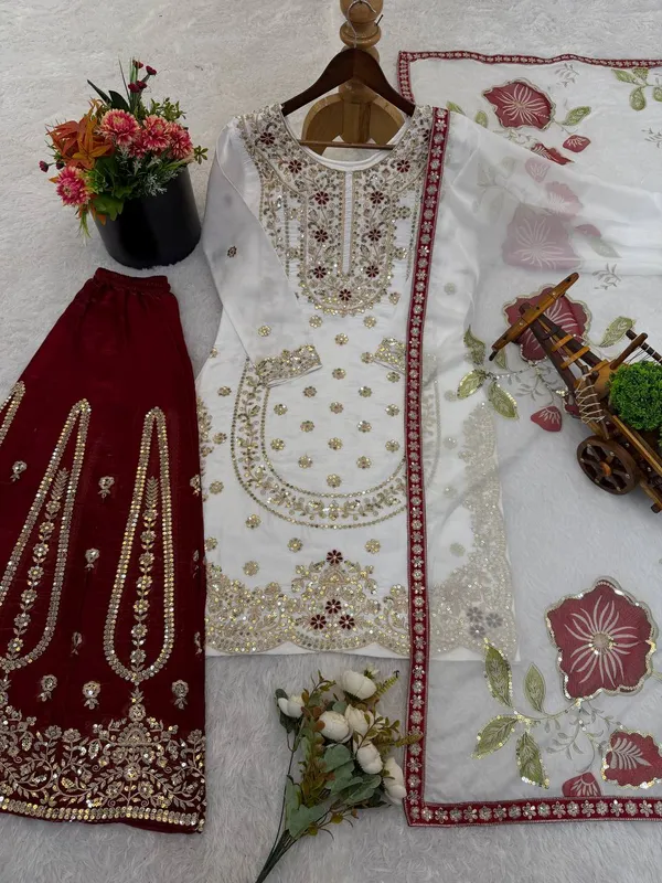 Ladies_Designer_Heavy_Embroidery_Sequence_Work_Top-Bottom_And_Dupatta_Set