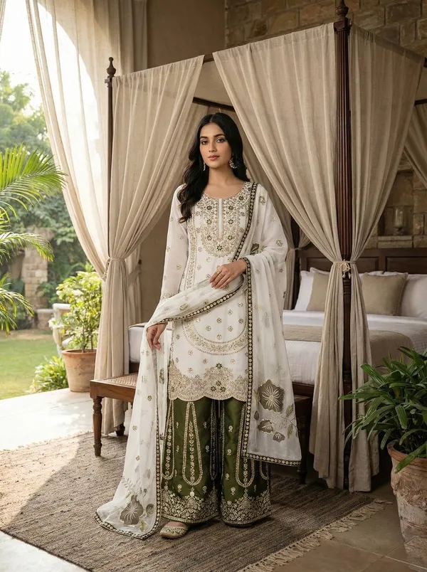 Ladies_Designer_Heavy_Embroidery_Sequence_Work_Top-Bottom_And_Dupatta_Set