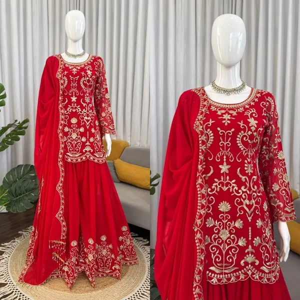 Red_Bridal_Sharara_Suit_Set_With_Golden_Embroidery