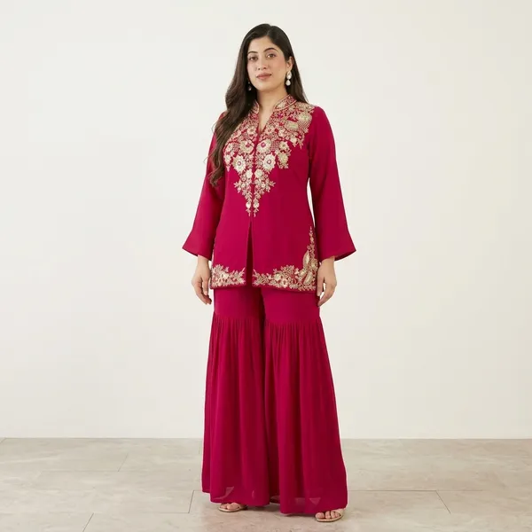 Pink_Embroidered_Kurta_And_Palazzo_Set_For_Women