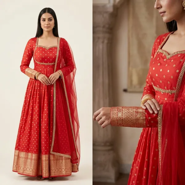 Red_Mirror_Work_Lehenga_Choli_With_Dupatta_-_Traditional_Indian_Ethnic_Wear
