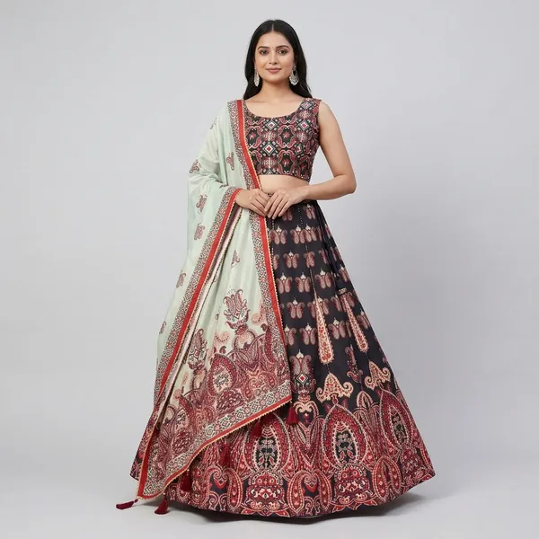 Designer_Embroidered_Multicolor_Lehenga_Choli_Set_With_Dupatta