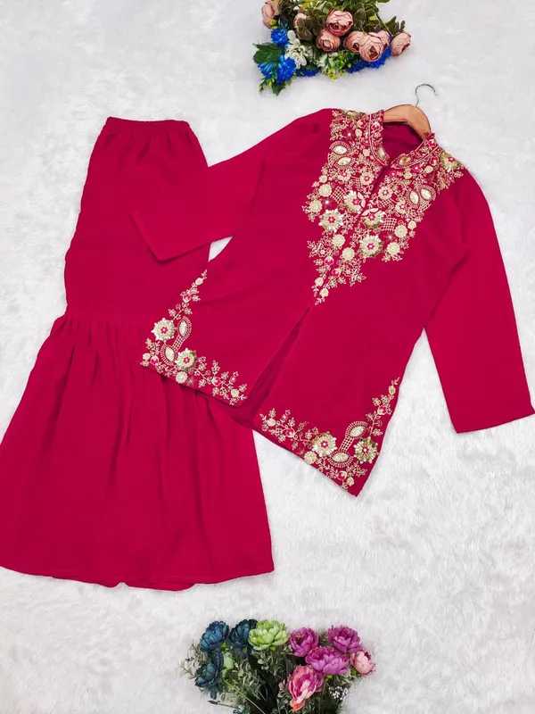 Pink_Embroidered_Kurta_And_Palazzo_Set_For_Women