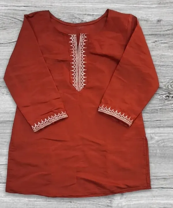 Rust_Orange_Embroidered_Roman_Silk_Fancy_Top
