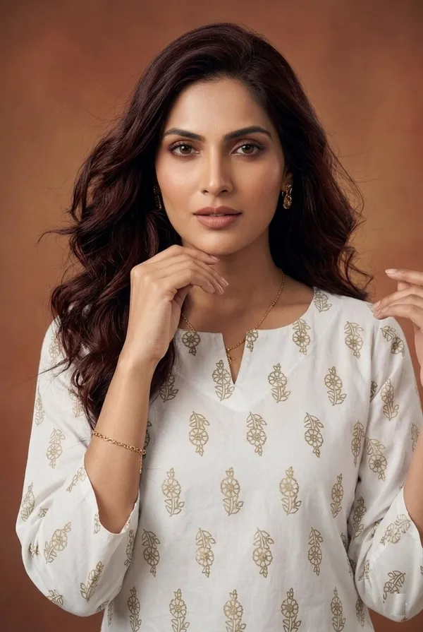 Woman_cotton_Fancy_flared_Short_kurti_&_tunic