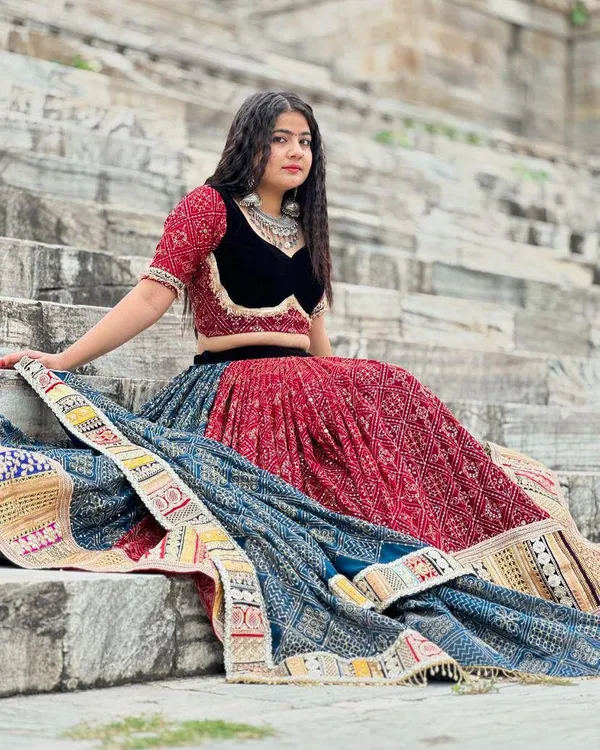 Traditional_Multicolor_Bandhani_Print_Lehenga_Choli_With_Dupatta
