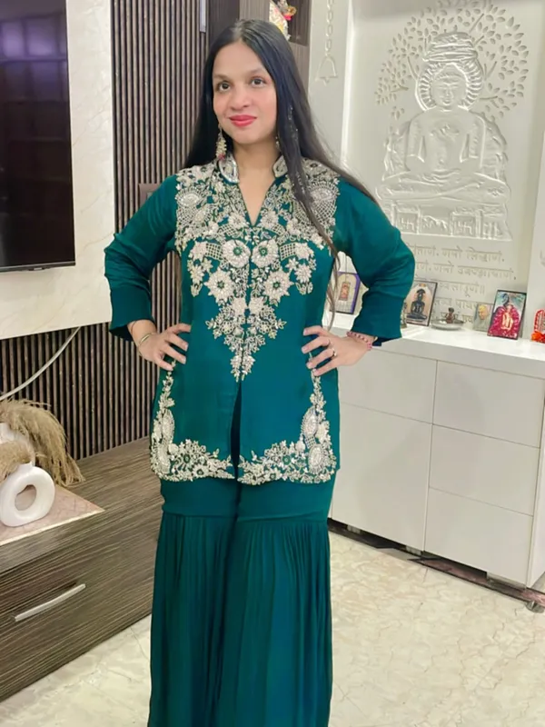 Teal_Green_Embroidered_Sharara_Suit_Set