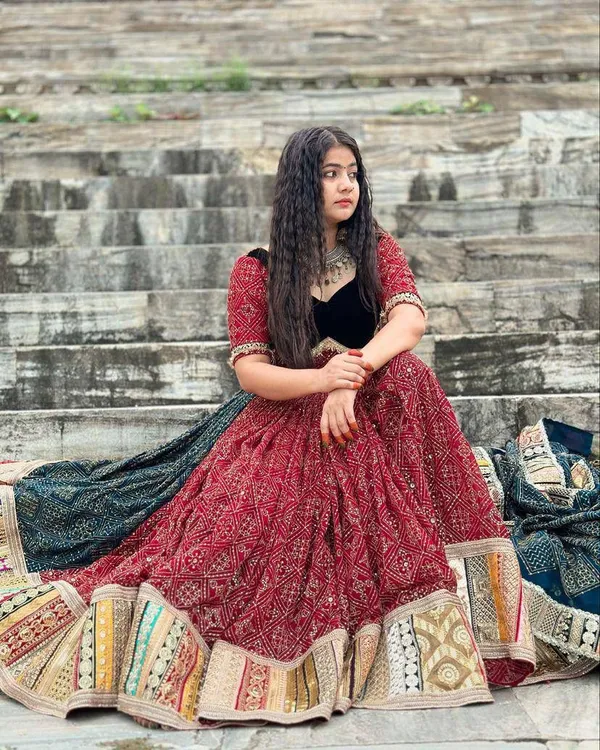 Traditional_Multicolor_Bandhani_Print_Lehenga_Choli_With_Dupatta