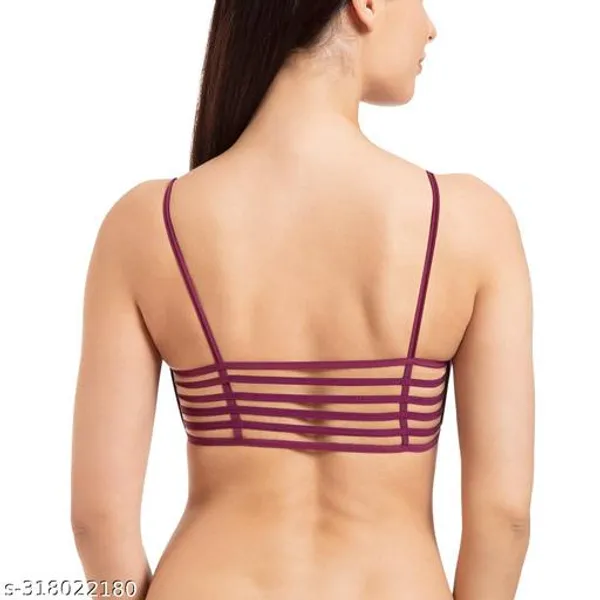 Pack_Of_4_Multicolor_Cotton_Blend_Light_Padded_Bra_For_Women_|