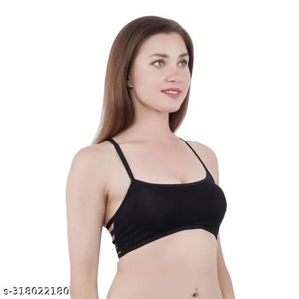 Pack_Of_4_Multicolor_Cotton_Blend_Light_Padded_Bra_For_Women_|