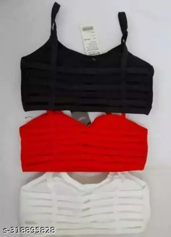 Pack_Of_3_Red_And_Black_And_White_Cotton_Blend_Lightly_Padded_Full_Coverage_Everyday_Bra_For_Women_|