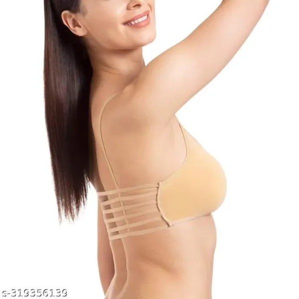 Pack_Of_3_Black_And_Red_And_Cream_Cotton_Blend_Lightly_Padded_Everyday_Bra_For_Women_|