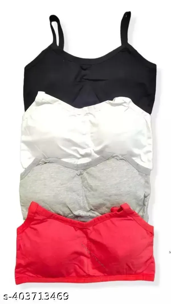 Pack_Of_4_Multicolor_Cotton_Blend_Lightly_Padded_Full_Coverage_Everyday_Bra_For_Women_|