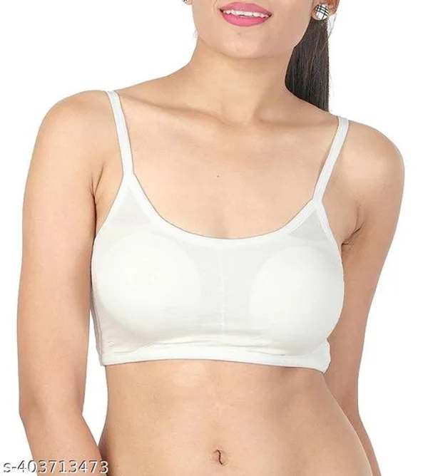 Pack_Of_4_Multicolor_Cotton_Blend_Light_Padded_Bra_For_Women_|