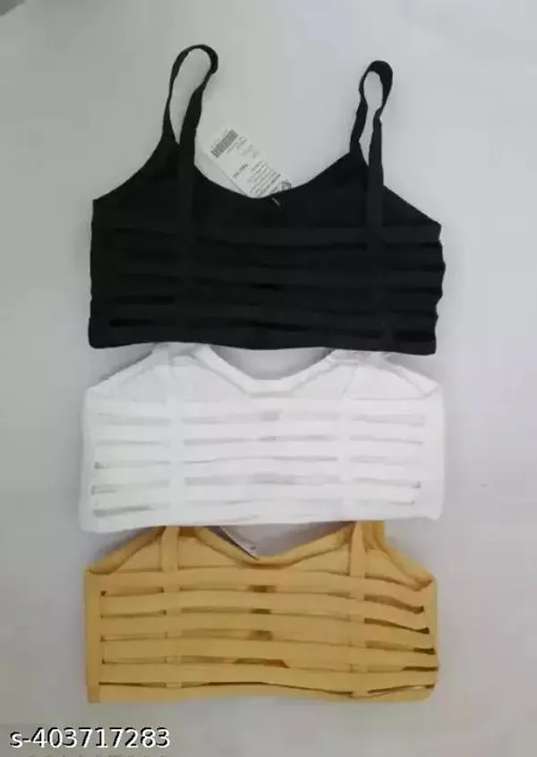 Pack_Of_3_Black_And_White_And_Beige_Cotton_Blend_Lightly_Padded_Full_Coverage_Everyday_Bra_For_Women_|