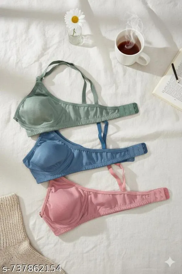 Pack_Of_3_Green_And_Blue_And_Pink_Cotton_Blend_Lightly_Padded_Full_Coverage_Everyday_Bra_For_Women_|