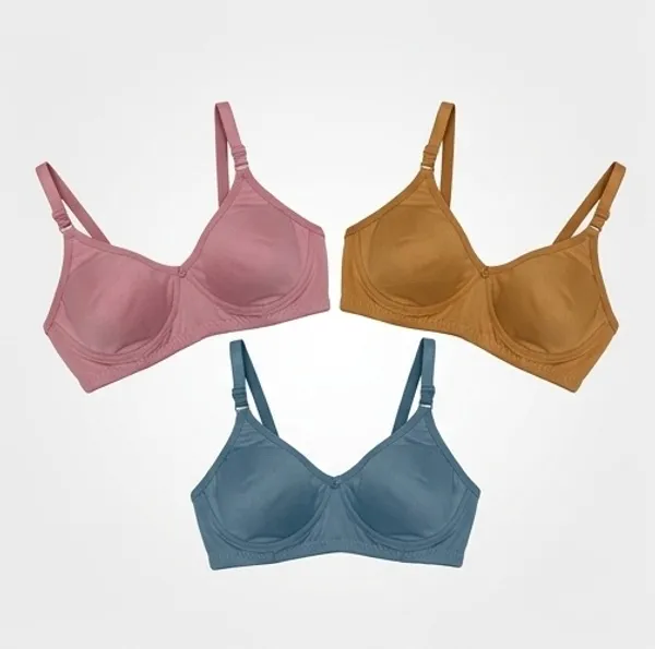 Pack_Of_3_Pink_And_Mustard_And_Blue_Cotton_Blend_Lightly_Padded_Full_Coverage_Bra_For_Women_|