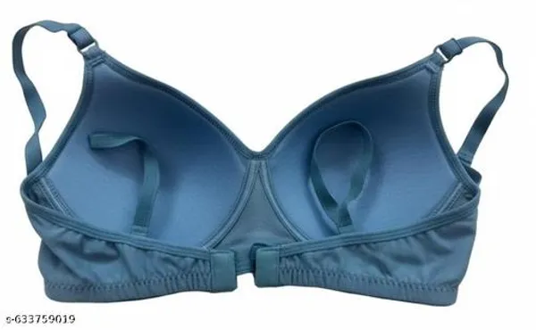 Pack_Of_3_Brown_And_Green_And_Blue_Cotton_Blend_Light_Padded_Bra_For_Women_|