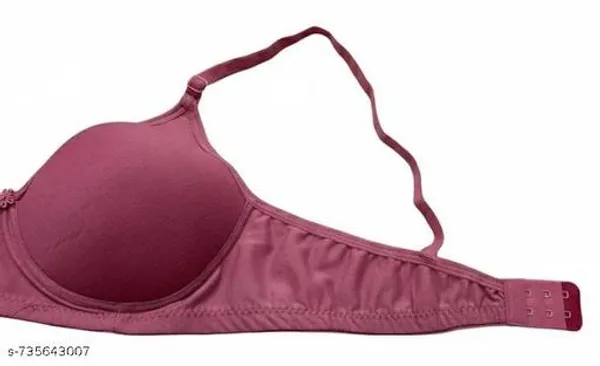 Pack_Of_3_Pink_And_Maroon_And_Green_Cotton_Blend_Light_Padded_Bra_For_Women_|