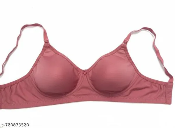 Pack_Of_3_Maroon_And_Red_And_Pink_Cotton_Blend_Lightly_Padded_Full_Coverage_T-Shirt_Bra_For_Women_|