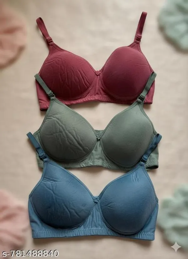 Pack_Of_3_Mauve_Pink_And_Green_And_Blue_Cotton_Blend_Light_Padded_Bra_For_Women