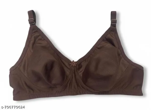 Pack_Of_3_Mustard_And_Brown_And_Blue_Cotton_Blend_Non_Padded_Full_Coverage_Everyday_Bra_For_Women_|