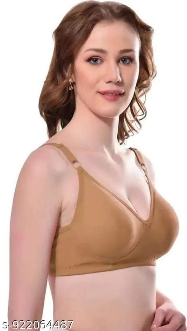 Pack_Of_3_Beige_And_Pink_And_Red_Cotton_Blend_Lightly_Padded_Non_Wired_Full_Coverage_Everyday_Bra_For_Women_|
