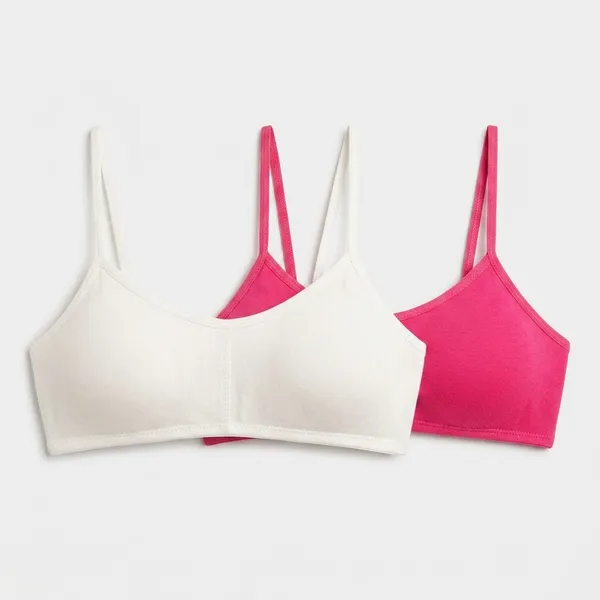 Pack_Of_2__Pink_And_White_Cotton_Blend_Non-Padded_Full_Coverage_Everyday_Bra_For_Women