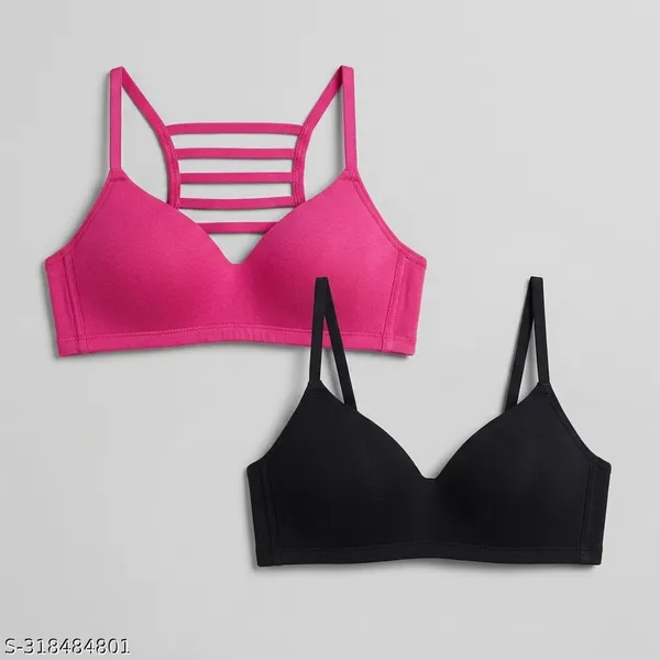 Pack_Of_2__Pink_And_Black_Cotton_Blend_Lightly_Padded_Full_Coverage_Everyday_Bra_For_Women