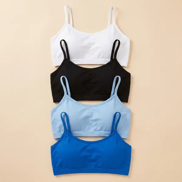 Pack_Of_4_Multicolor_Cotton_Blend_Lightly_Padded_Everyday_Bra_For_Women_|