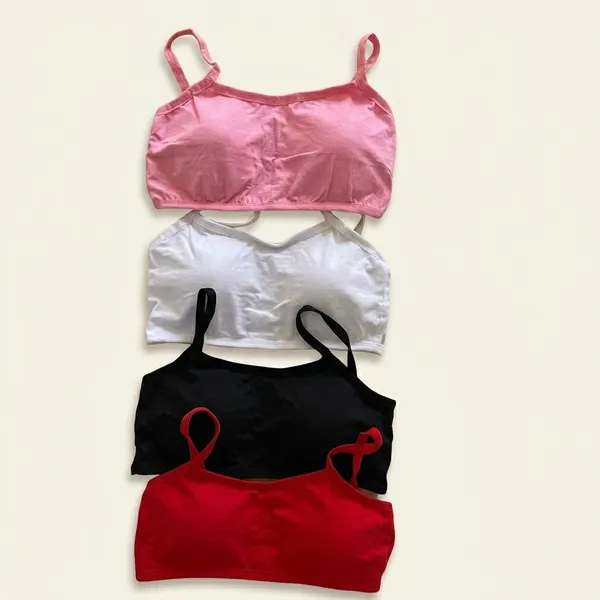 Pack_Of_4_Multicolor_Cotton_Blend_Lightly_Padded_Bra_For_Women_|