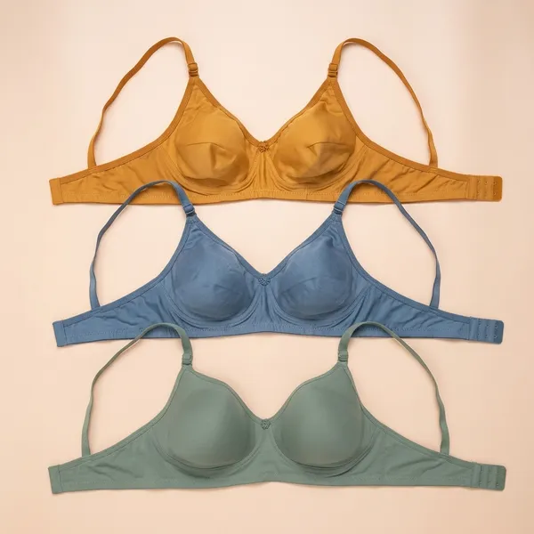 Pack_Of_3_Mustard_And_Blue_And_Green_Cotton_Blend_Non-Padded_Full_Coverage_Everyday_Bra_For_Women_|