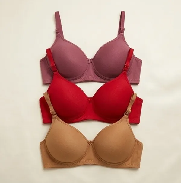 Pack_Of_3_Red_And_Mauve_Pink_And_Mustard_Cotton_Blend_Light_Padded_Bra_For_Women_|