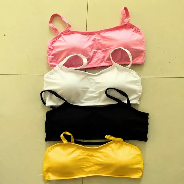 Pack_Of_4_Multicolor_Cotton_Blend_Light_Padded_Bra_For_Women_|