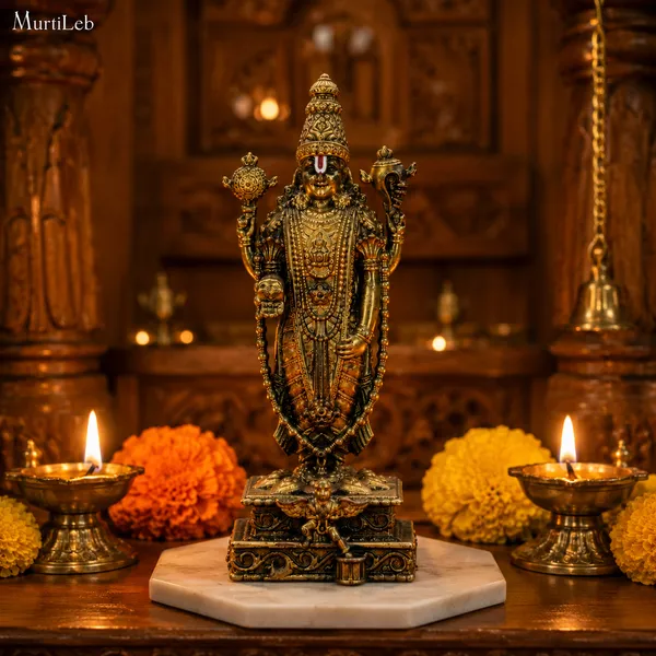 MurtiLeb_Antique_Gold_Tirupati_Balaji_Idol_3.5_Inch