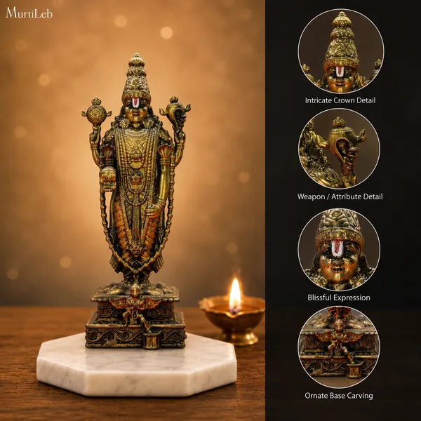 MurtiLeb_Antique_Gold_Tirupati_Balaji_Idol_3.5_Inch