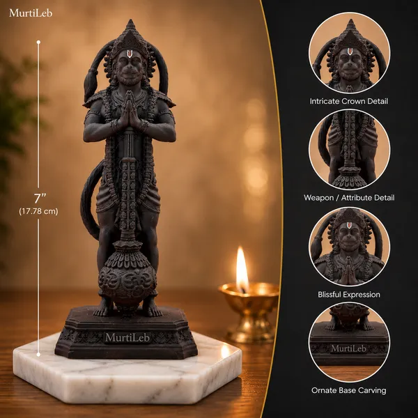 MurtiLeb_7_Inch_Black_Lord_Hanuman_Idol