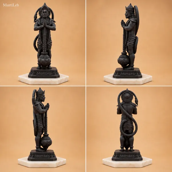 MurtiLeb_7_Inch_Black_Lord_Hanuman_Idol