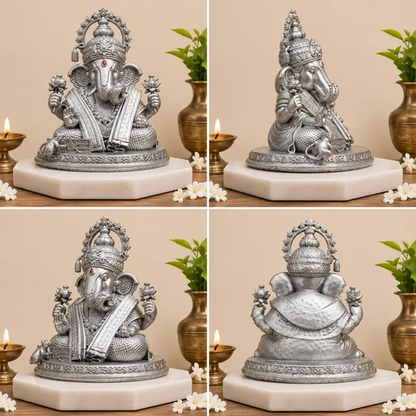 MurtiLeb_Silver_Finish_Lord_Ganesha_Idol_–_3.5_Inch