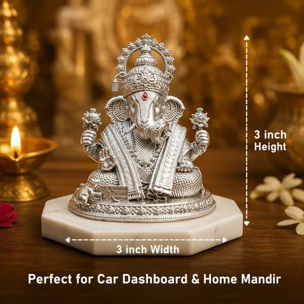 MurtiLeb_Silver_Finish_Lord_Ganesha_Idol_–_3.5_Inch