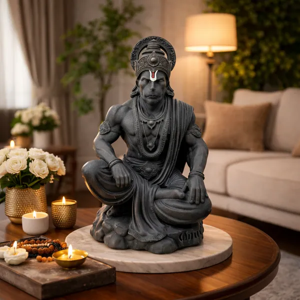 Black_Stone_Seated_Hanuman_Idol_With_Gada