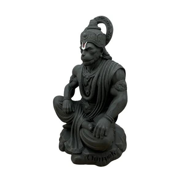 Black_Stone_Seated_Hanuman_Idol_With_Gada