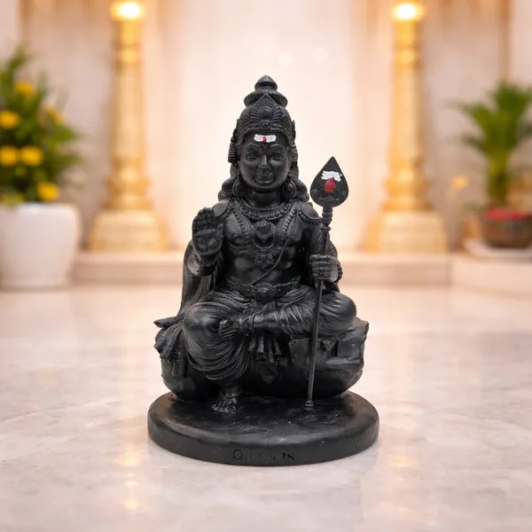 Black_Resin_Seated_Lord_Shiva_Idol_With_Trident