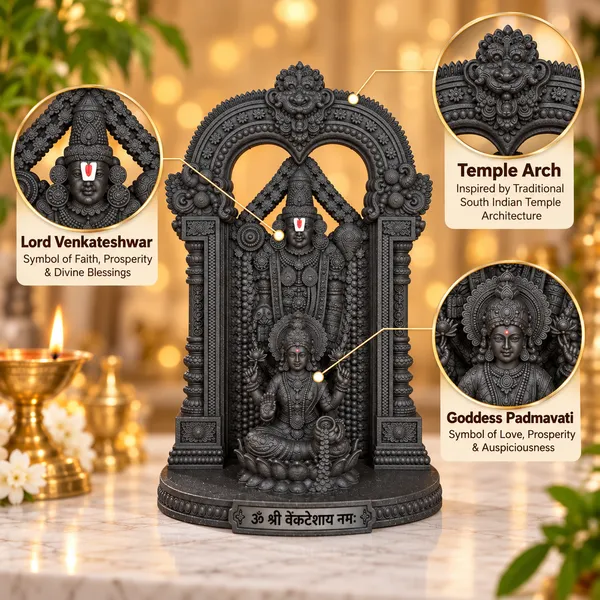 Lord_Venkateswara_&_Mata_Padmavathi_4"_Idol