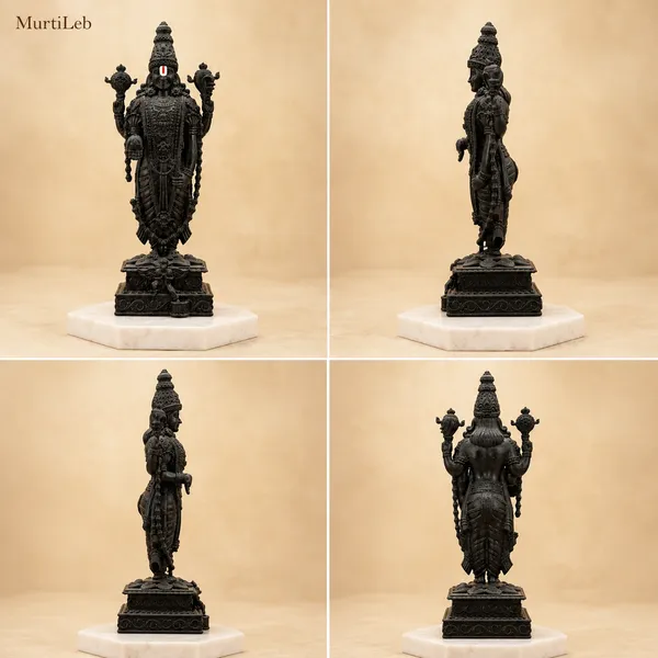 MurtiLeb_3.5_Inch_Black_Tirupati_Balaji_Idol_(Black_Color)_for_Car_Dashboard_&_Home_Mandir_|_Premium_Resin_Hindu_Murti