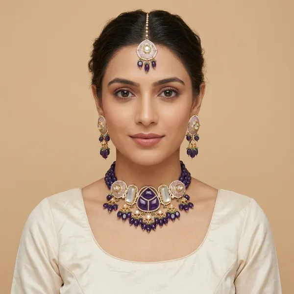 Purple_Stone_Embellished_Kundan_Necklace_Set_For_Women