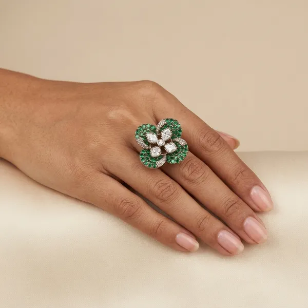 Green_Crystal_Floral_Statement_Ring