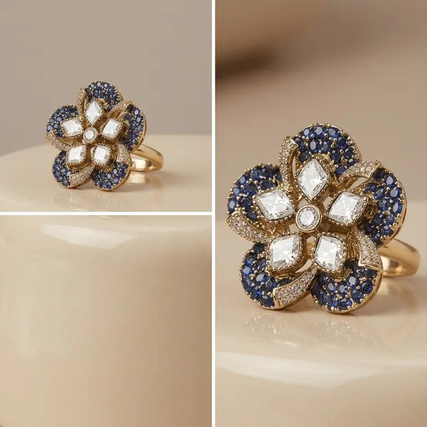 Blue_Stone_Floral_Statement_Ring