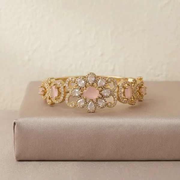 Gold_Plated_Floral_Crystal_Studded_Bracelet_For_Women
