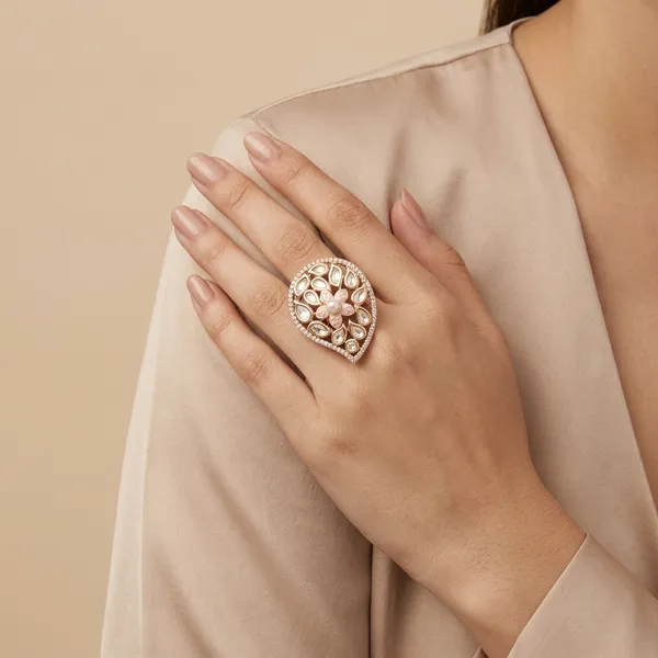 Gold_Tone_Kundan_Pearl_Meenakari_Statement_Cocktail_Ring